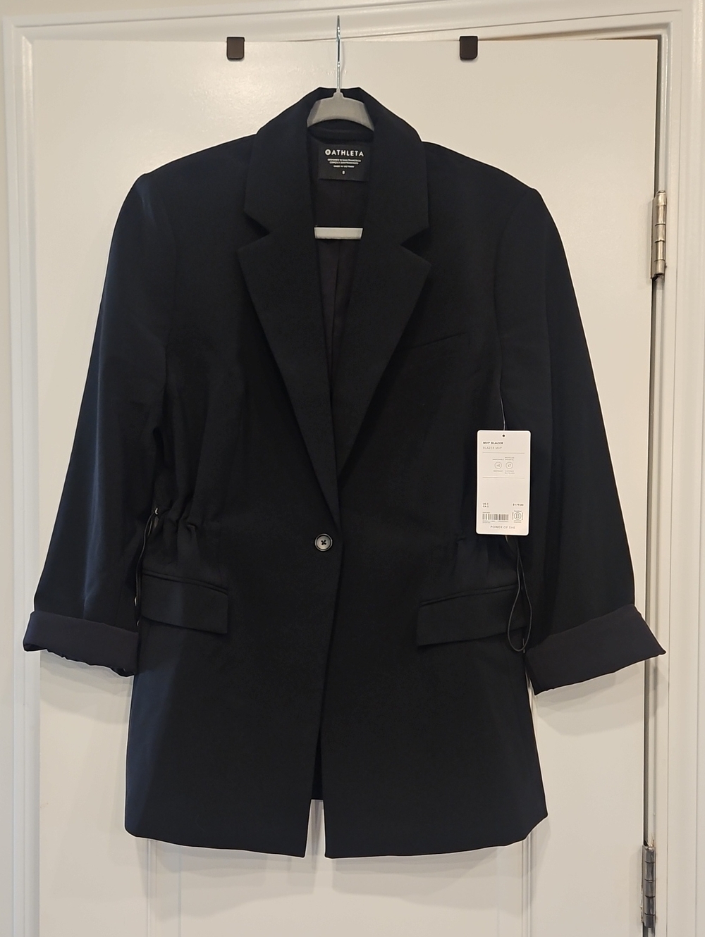 Athleta MVP Blazer In Black Size 8 BNWT